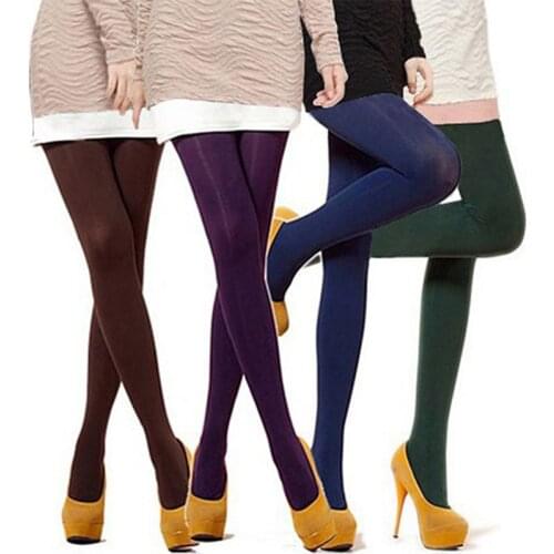 Women 120D Spring Autumn Tight Pantyhose Thin Leg Tights Candy Color Collant Femme pantyhose