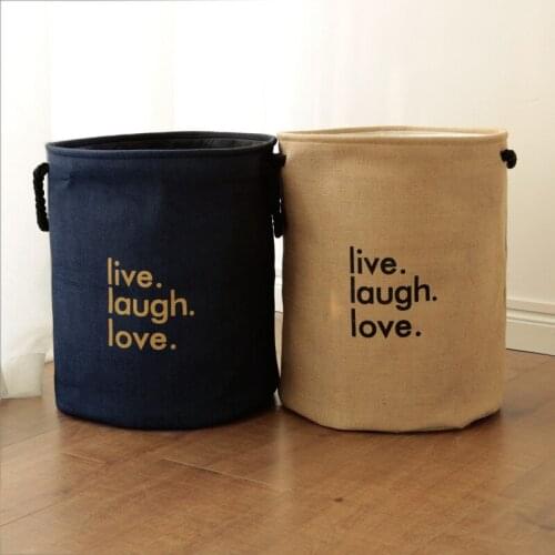 New Clothing Laundry Basket Bag Folding Canvas Laundry Basket Large Thicken Clothes Storage Bag Children Toy Storage Bucket