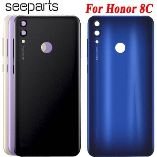 For 6.26" HONOR 8C Battery Cover Door Back Housing Rear Case For Honor 8C Back Cover Housing Door Replacement Parts