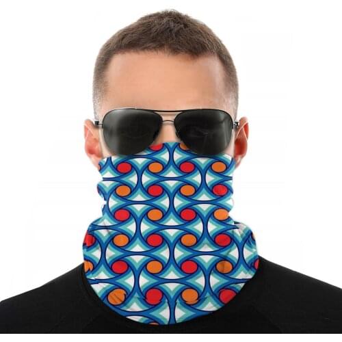 Retro Summer Scarf Half Face Mask Men Women Fashion Neck Warmer Seamless Bandana Polyester Headband Cycling Hiking