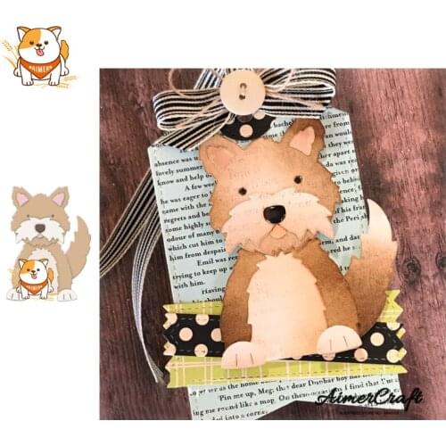 Lovely Dog Animal Metal Cutting Dies Scrapbooking Stencil For DIY Paper Card Decorative Embossing Die Cut Craft Dies New 2019
