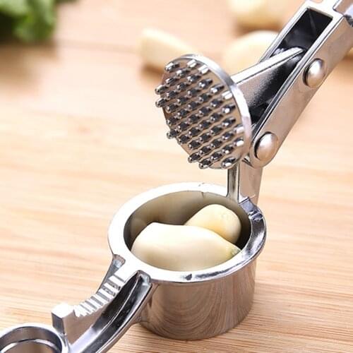 Multifunction Garlic Press Aluminum Alloy Rustproof Garlic Cutter Anti-Slip Dishwasher Safe Kitchen Use Easy to Clean can CSV