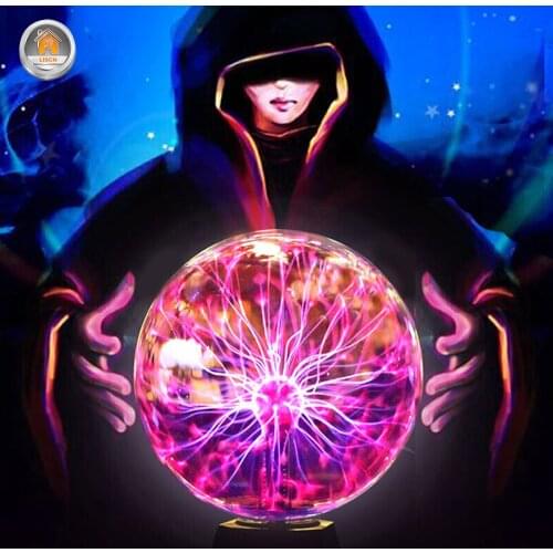 Plasma Ball Light Novelty RGB Night Light Touch Sound Sensitive Electrostatic Flashing Ball Magic Lamp Kids Gift Home Decoration