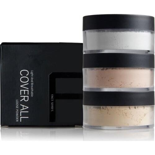 3 Colors Makeup Loose Powder Transparent Finishing Powder Waterproof Cosmetic Puff For Face Finish Setting With Puff