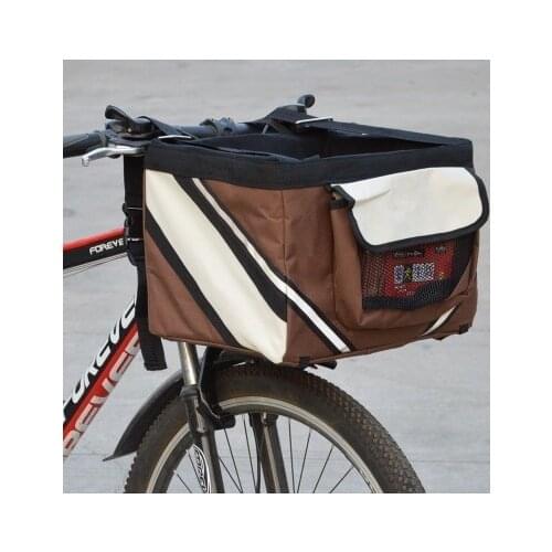 Removable Pet bicycle carriers bag Dog Cat bike Carrying basket small pets Travel Accessories Carrying Seat For Puppy Animal 009