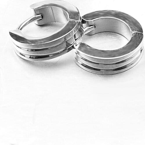 GOKADIMA 316l Stainless Steel Net Mens Earrings For Biker Rocker Punk, Wholesale,WE539