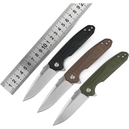 A1801 Tactical Folding Pocket Knife D2 Steel G10 Handle Ball Bearing Hunting knive survival Camping Portable EDC Outdoors Knifes