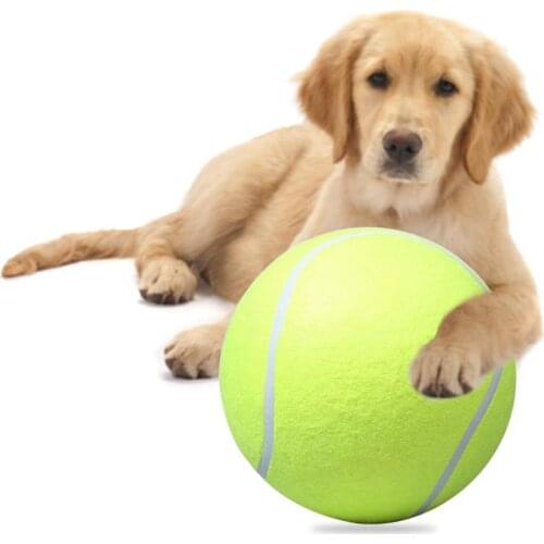 9.5 inch Dog Tennis Ball Giant For Pet Chew Toy Inflatable Outdoor Tennis Ball Signature Mega Jumbo Pet Toy Train Ball