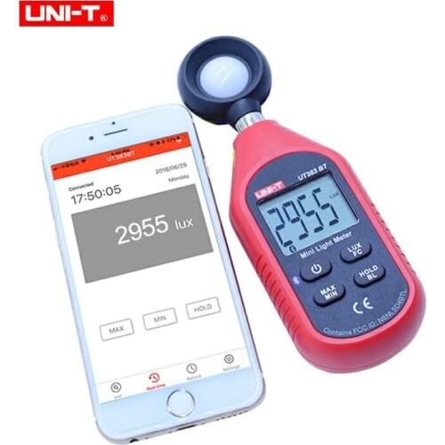 UNI-T UT383BT Digital Luxmeter Bluetooth Mini Light Meter Environmental Testing Equipment Handheld Type Luxmeter Illuminometer