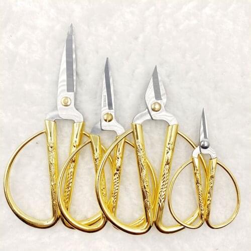 Gold Dragons Scissors Stainless with Vintage Craft Cutting Scissors for Needlework Handbags Accessories Kitchen Herb Scissors