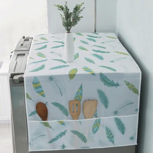 1pcs Refrigerator Dust Cover PEVA waterproof washing Machine Bedside table Storage Organizer Fridge Cover Cloth Home Decoration