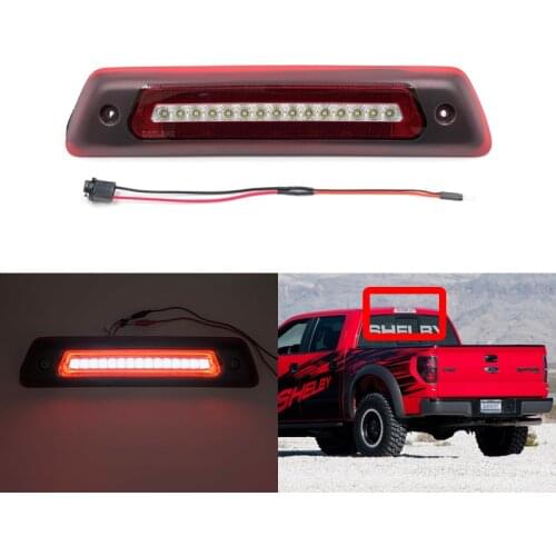 1x Fits For Ford F-150 Raptor SVT 2010 2011 2012 2013 2014 Led High-Mount Brilliant Red Third Brake Light White Roof Cargo Light