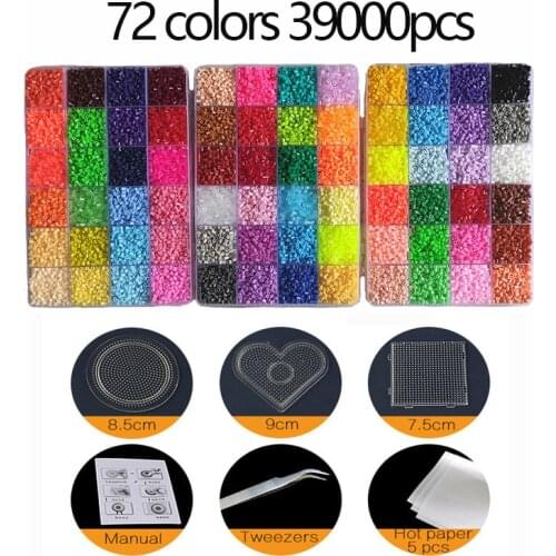 2.6mm 5mm Hama Beads Pearly for Kids Pegboard Template Board Circular Square Diy Puzzles High Quality Handmade Gift Toy