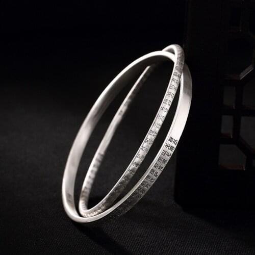 2018 Rushed Bangle S999, Pure Silver, Antique, Pineapple, Pooh, Ladys Bracelet, High-end Double Circle Bracelet Wholesale