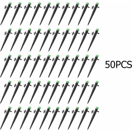 50pcs Adjustable Sprinkler Dripper 360 Degrees Stake Nozzle for Agriculture Farm Adjustable Nozzles Drip Irrigation Sprinkler