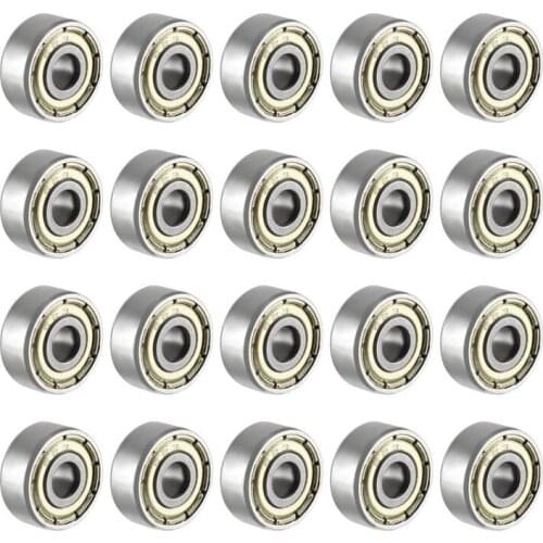 623ZZ Deep Groove Ball Bearing Double Shield 3mm x 10mm x 4mm Bearing Steel Bearings (Pack of 20)