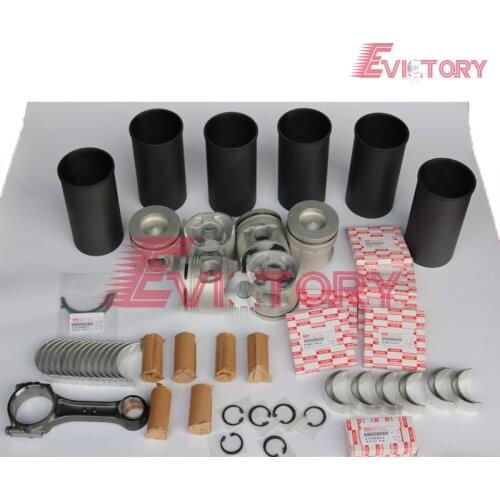 6HK1 engine rebuild kit 6HK1X piston + ring cylinder liner full gasket bearing con rod for Excavator overhaul