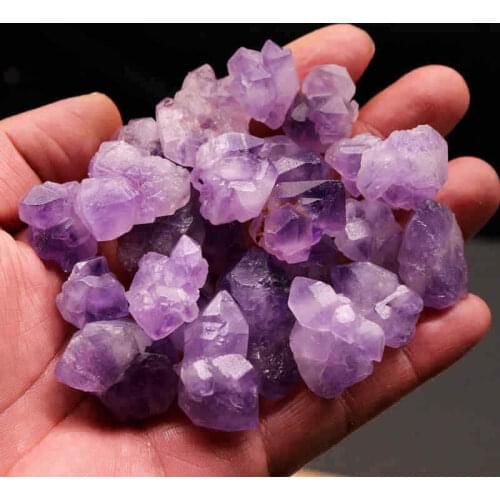 Natuurlijke Gem Skeleton Crystal Quartz Paars Crystal Dot Minerale Monster Amethist Hanger Sieraden Vervaardigen