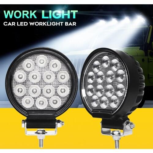 Car LED Worklight Bar With DRL For Car SUV Off-Road Turck 4x4 Boats 12V 24V LED Tractor Headlight Spotlight Driving Fog Lamp