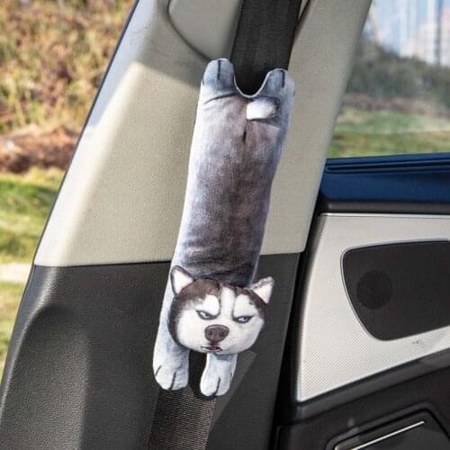 Cartoon Animal Seat Belt Covers Plush Seatbelt Pad Cushion Outdoor Personal Car Decoration Car Accessories