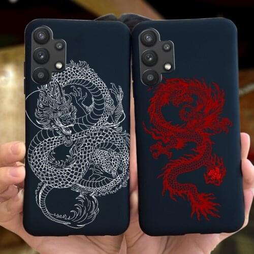 Oriental Dragon Smartphone Case For Samsung Galaxy A32 A325F Case Slim Matte TPU Bumper Fundas For Samsung A32 A 32 4G 6.4" Capa