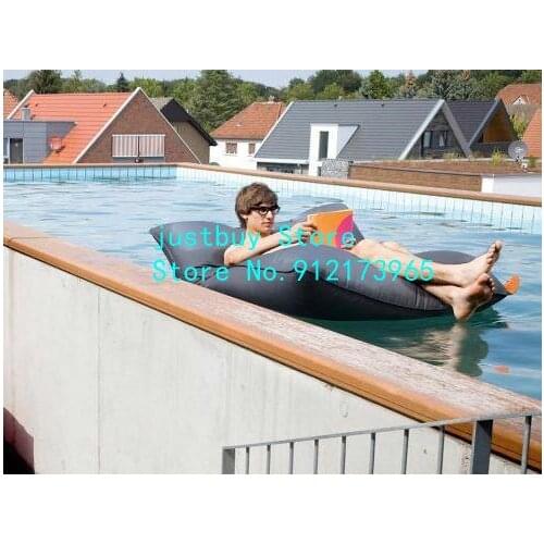 Black color 140x180cm XXL pool bean bag for floating,Giant Floating Big square Bean Bag chair, cover only