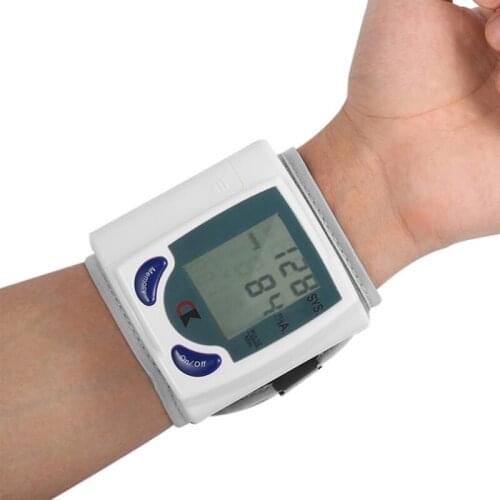 Digital Wrist Blood Pressure Monitor Sphygmomanometer BP Meter Portable Pulse Rate Tester Tonometer Health Medical Equipment