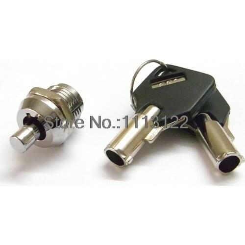 Zinc Alloy Small Push Lock M12 Ipad Enclosure Push in Lock with black plastic cover Mini Plunger Lock for LED advertisement 1pc