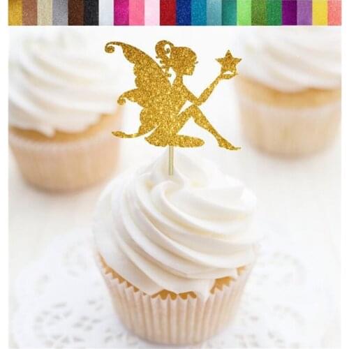 Custom Fairy Cupcake Toppers,Personalised Party Decorations, Fairy Birthday Decor, Fairy Themed Shower, Food Picks
