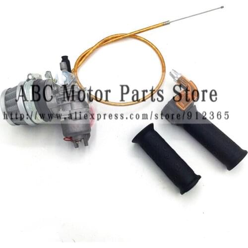 Throttle Settle Grip Cable Carburetor Air Filter Kit For 47cc 49cc Mini Pocket bike dirt bike racing ATV Quad 2 stroke engine