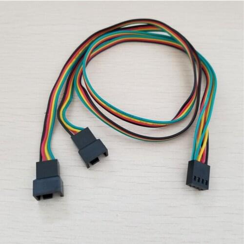 PC Computer Cooler Cooling Fan Motherboard Mainboard PWM 4Pin 1 to 2 Y Splitter Power Supply Extension Cable 50cm 24AWG