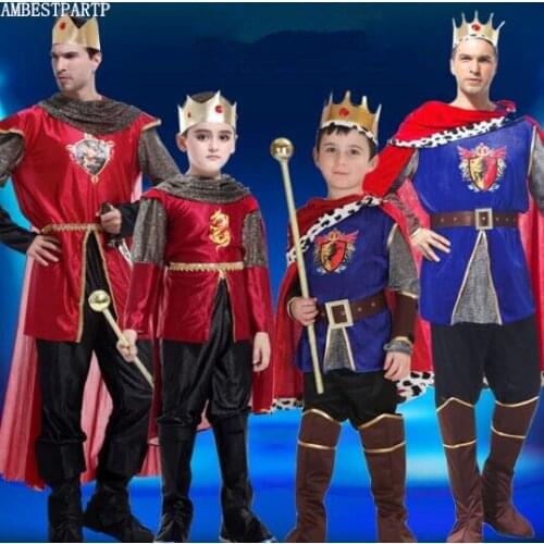 King prince Costume Cosplay Costume for Halloween party and carnival party also can be father and son cloth