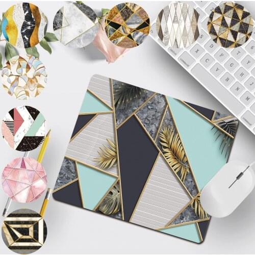 High Quality Mouse Mat PU Leather Geometry Pattern Series Waterproof Non-slip Home Office Computer Mouse-pad Game Mousepad