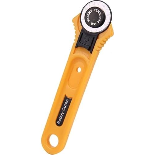 LMDZ 28mm Premium Comfort Loop Quilting Rotary Cutter Fabric Handle Cutting Craft Tool Portable Loop Rotate Sewing Cutter