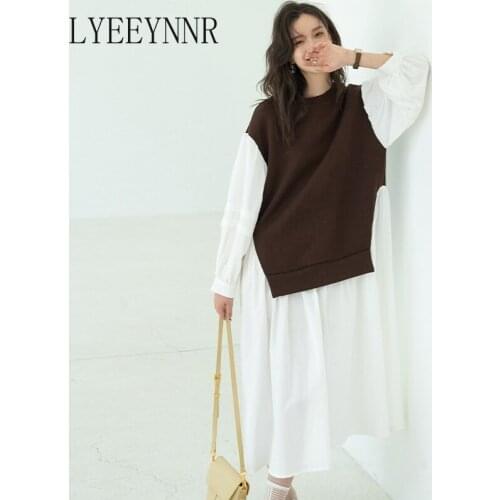 Модные платья-рубашки LYEEYNNR China At AliExpress