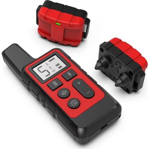 Dog Training Collar Pet Waterproof Rechargeable Shock Sound Vibration Anti Bark 500m Remote Control for Multiple Size Dog