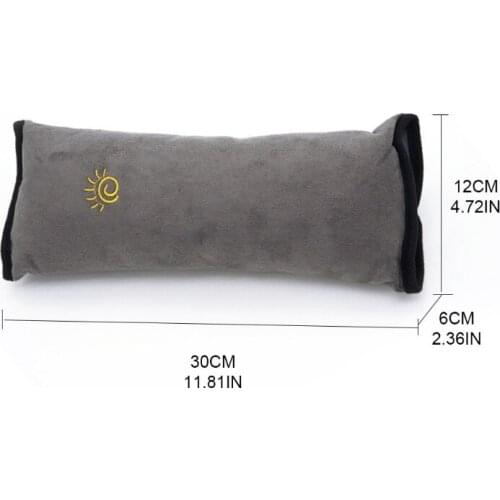 B2EB 2 Pieces Seat Belt Pillow Travel Car Safety Seat Strap Protector Auto Headrest Neck Support Cushion for Children Toddler