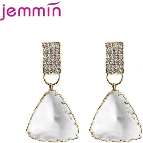 Elegant 925 Sterling Silver Crystal Rhinestone Ear Stud Earrings Piercing Long Earrings Set Korean Ins Hot Jewelry