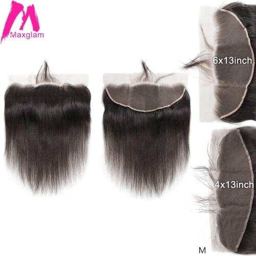 Straight Lace Frontal Closure 13x6 13x4 Swiss Lace Brazilian Human Hair Natural Preplucked Front Remy Hair Short for Black Women
