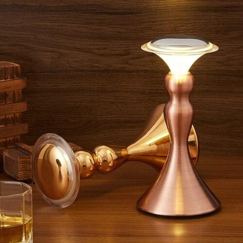 Touch Sensor Table Lamp Modern Led Bar Restaurant Simple Table Lamp Metal Desk Lamp Dimmable Art Deco Chargeable USB Night Light