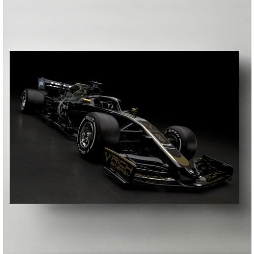 Modern Art Canvas Paintings Formula F1 Black Haas VF-19 F1 Racing Cars Wall Picture Living Room Decor Posters and Prints