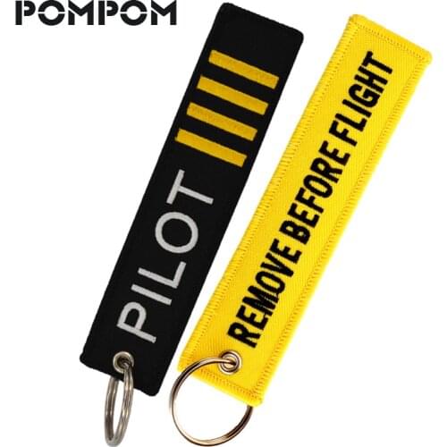 Remove Before Flight Follow Me Pilot Key Chain Stitch Pilot Keychain Keyring for Aviation Gifts Luggage Tags sleutelhanger ring