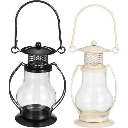 Outdoor Camping Lamp Retro Ethnic Style Tent Night Light European Style Aroma Candle Holder Portable Outdoor Lighting Table Lamp