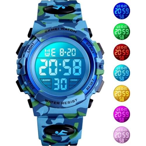 50M Waterproof Electronic Watch Stopwatch Clock Military Childrens Sports Watch Childrens Digital Watch Boys and Girls