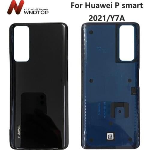 Y7a 2020 Original For Huawei P Smart 2021 Back Cover Housing Door Rear Battery Cover Chassis + Adhesive Sticker Repair Parts