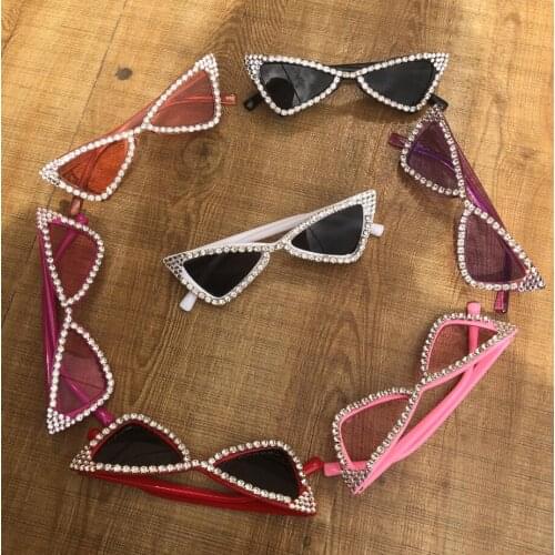 ZAOLIHU 7 Colors Cute Kids Sunglasses Diamond Cat Eye Baby Sun Glasses 4-12 Year Children Eyewear UV400 Luxury Gafas de