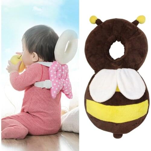 Cute Baby Infant Toddler Newborn Head Back Protector Safety Pad Harness Headgear Cartoon Baby Head Protection Pad