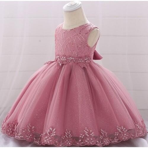 0-2 Years Born Dress Pageant Birthday Dress Sequin Christening Baby Girl Dress Princess Party Wedding Vestido Infantil Dresses