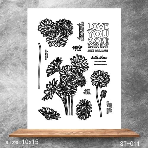 ZhuoAng Blessed bouquet Transparent Seals for DIY scrapbooking photo album Clear Stamps