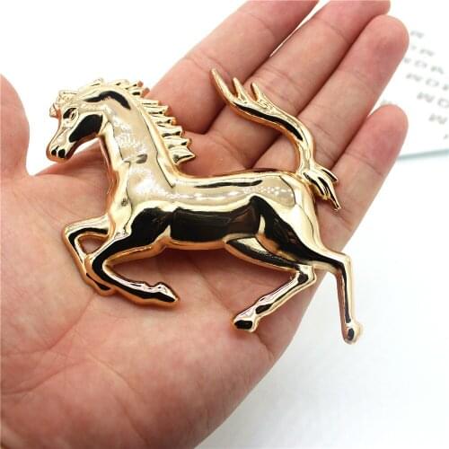 Gold Silver 3D Metal Horse Car Window Bumper Body Sticker Badge Emblem Logo Decal Accessories Fit For Ferrari
